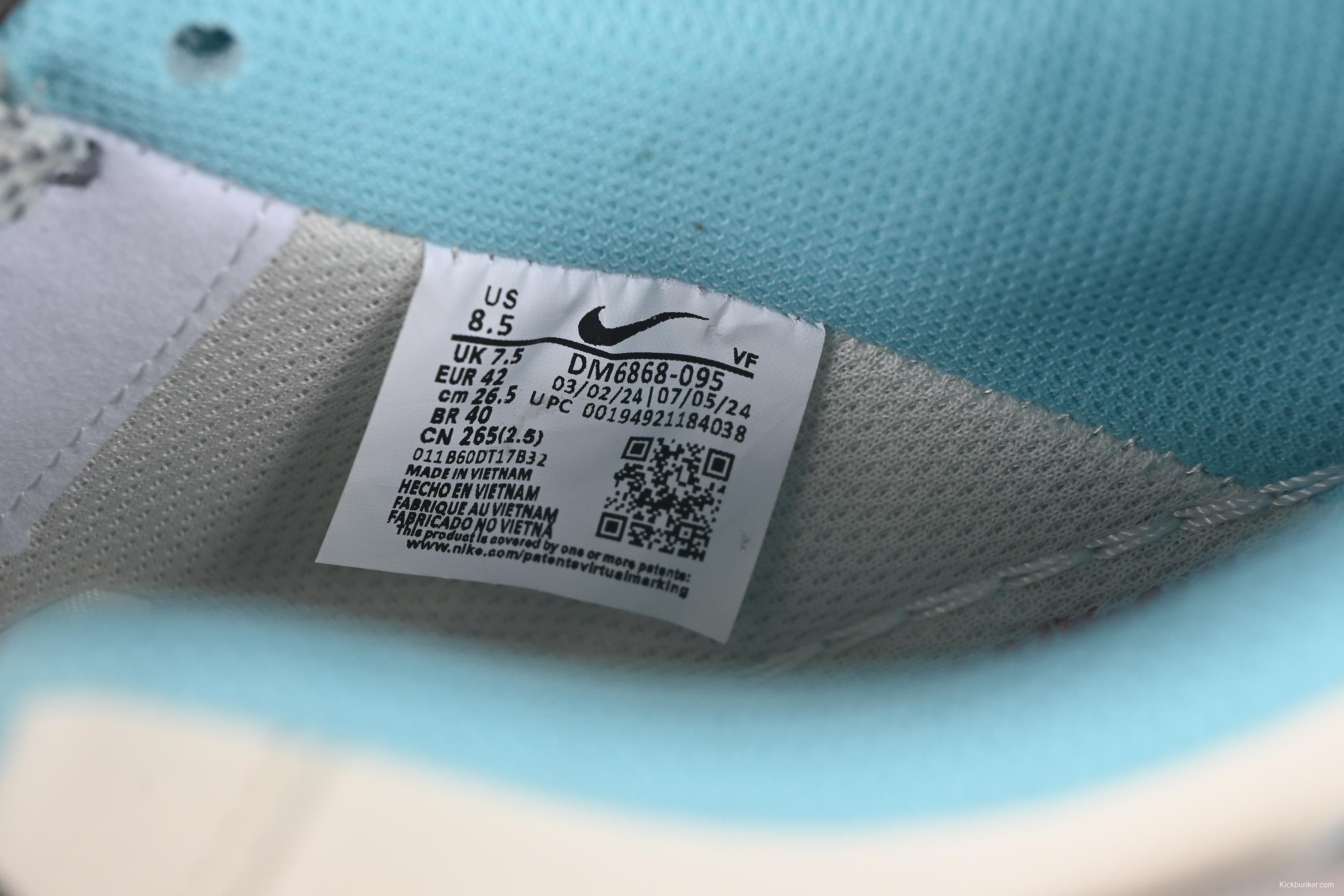 Nike Air Force 1'07 Low LV Collaboration Casual Sneakers with Full-Length Air Cushion - DM6868-095