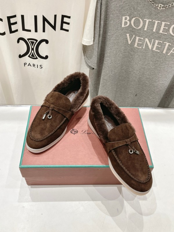 2024 Women LP Brown Suede Loafer MJ00300
