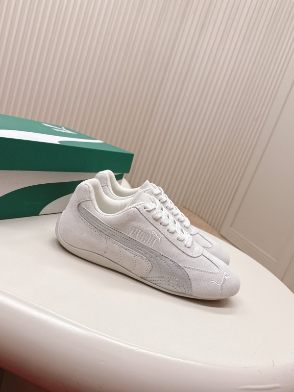 2025 Women PUMA White Suede Sneakers LY00280