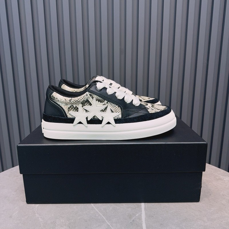 2024 Unisex Amiri Black White Leather Sneaker MJ00300