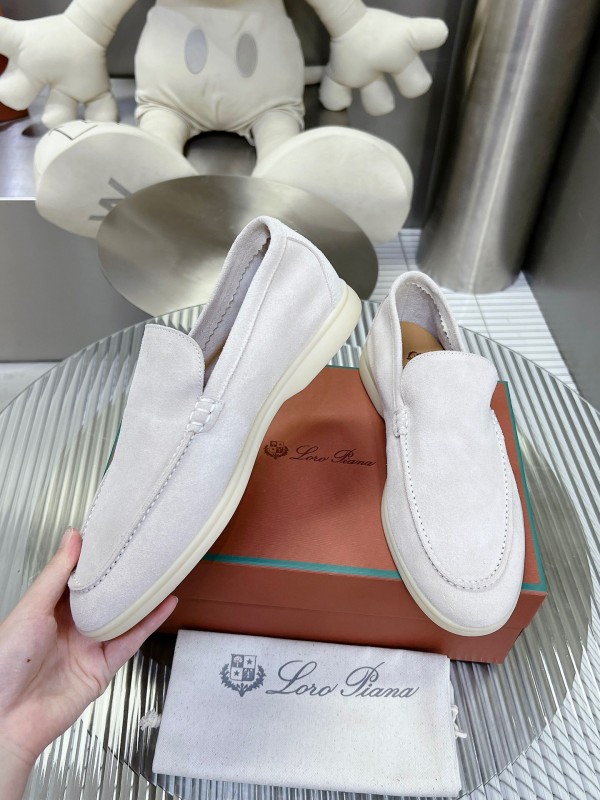2025 Men LP White Suede Loafer LY00260