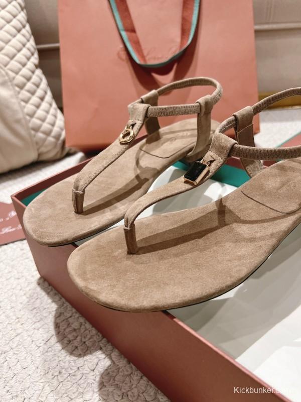 2025 LP Beige Suede Slippers LY00250