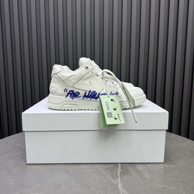 2025 Unisex Off-White White Leather Sneakers KFY00310