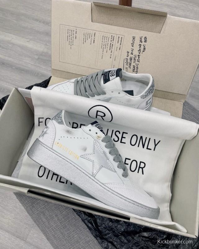 2024 Unisex GGDB White Silver Leather Sneakers MJ00260