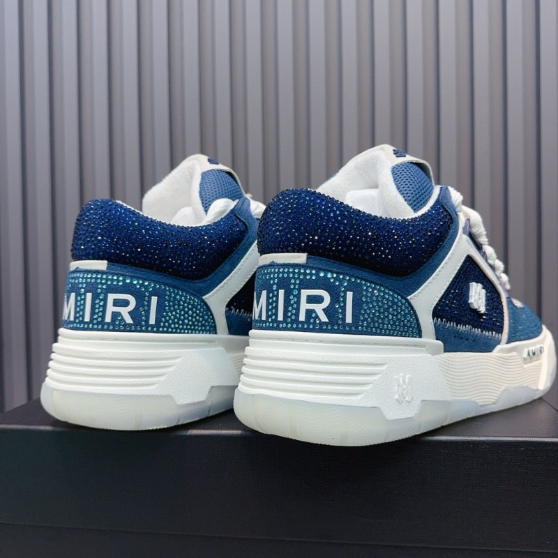2024 Unisex Amiri Blue White Leather Sneakers MJ00410