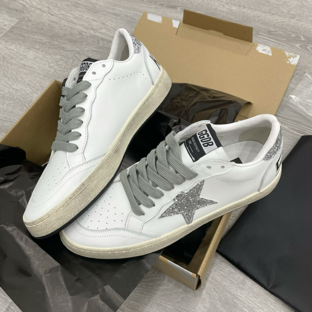 2024 Unisex GGDB White Grey Leather Sneakers MJ00260