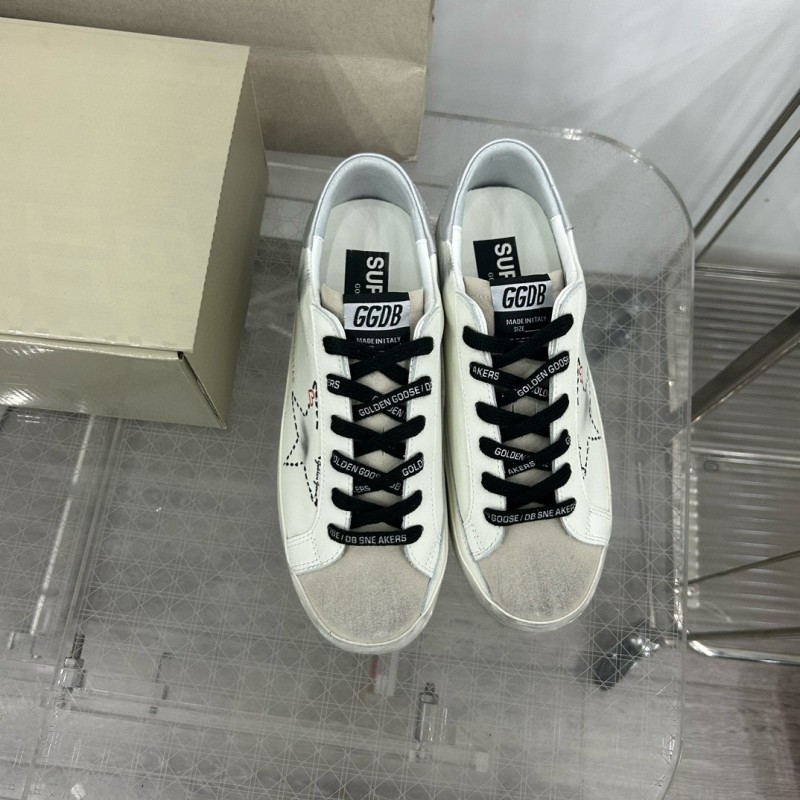 2025 Unisex GGDB White Black Suede Leather Sneakers MJ00260
