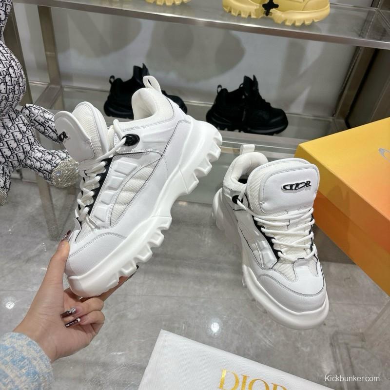 2024 Unisex Dior White Leather Sneakers MJ00380