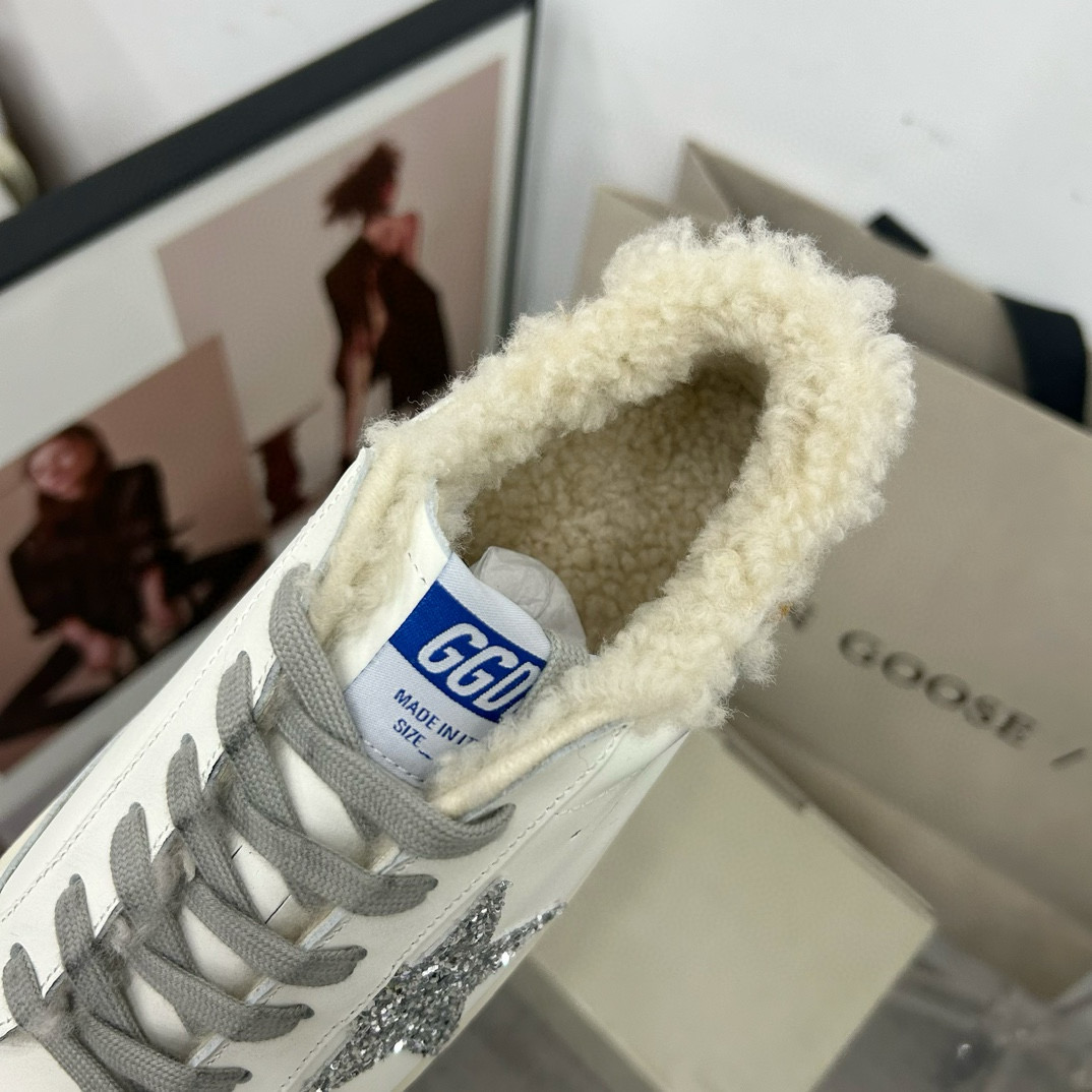 2025 Women GGDB White Silver Leather Sneakers MJ00260
