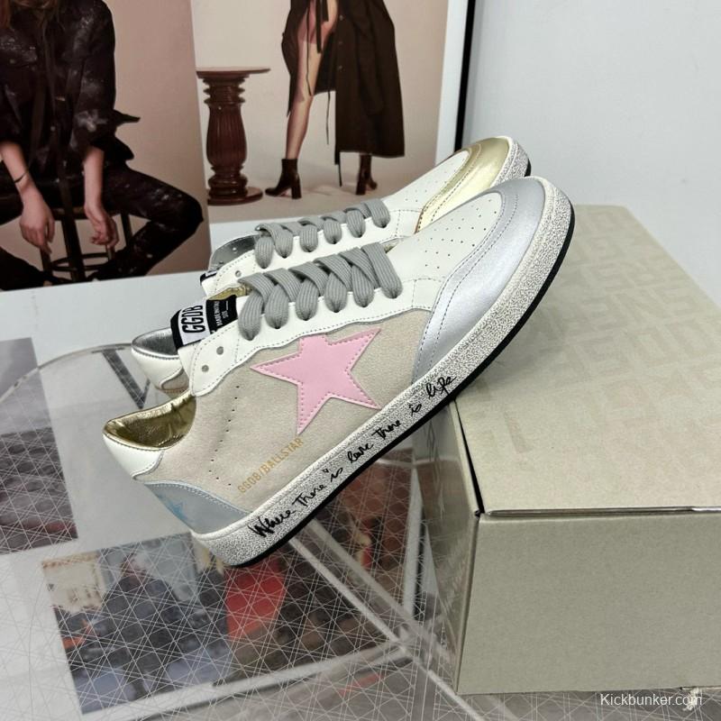 2024 Unisex GGDB White Pink Grey Leather Suede Low Top Sneakers MJ00260