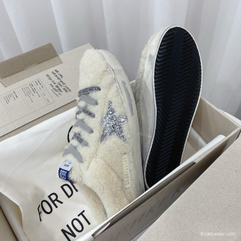 2024 Slippers GGDB White Shearling Star MJ00280