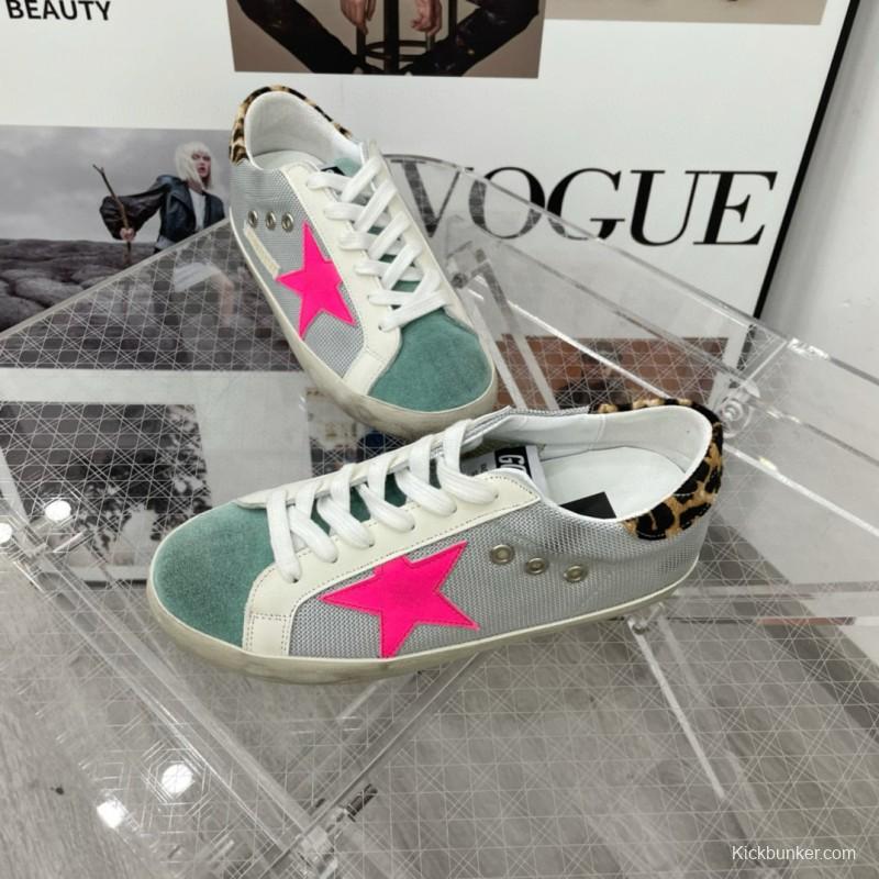 2025 Women GGDB Grey White Pink Suede Canvas Sneaker