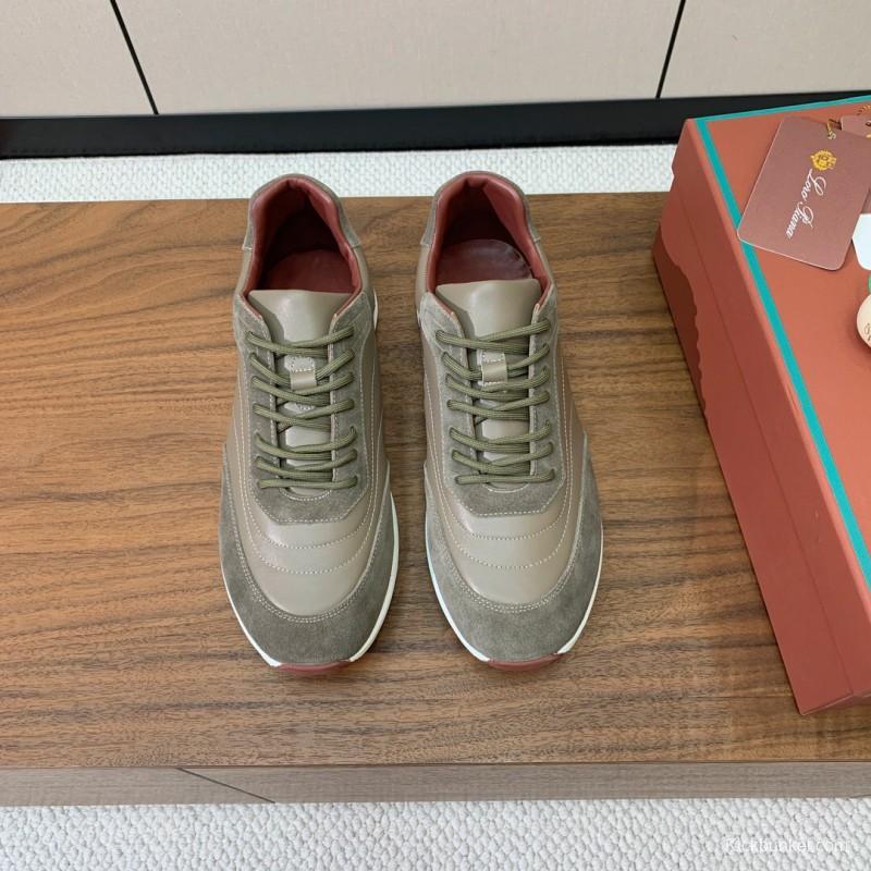 2025 Unisex LP Khaki Brown Suede Leather Sneakers LY