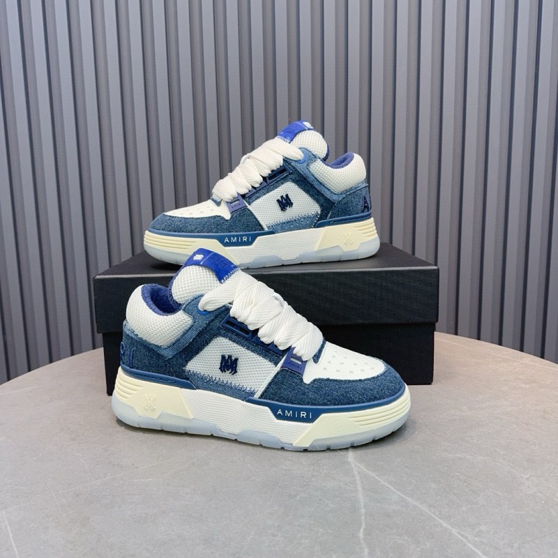 2024 Unisex Amiri blue white denim mesh sneakers MJ00360
