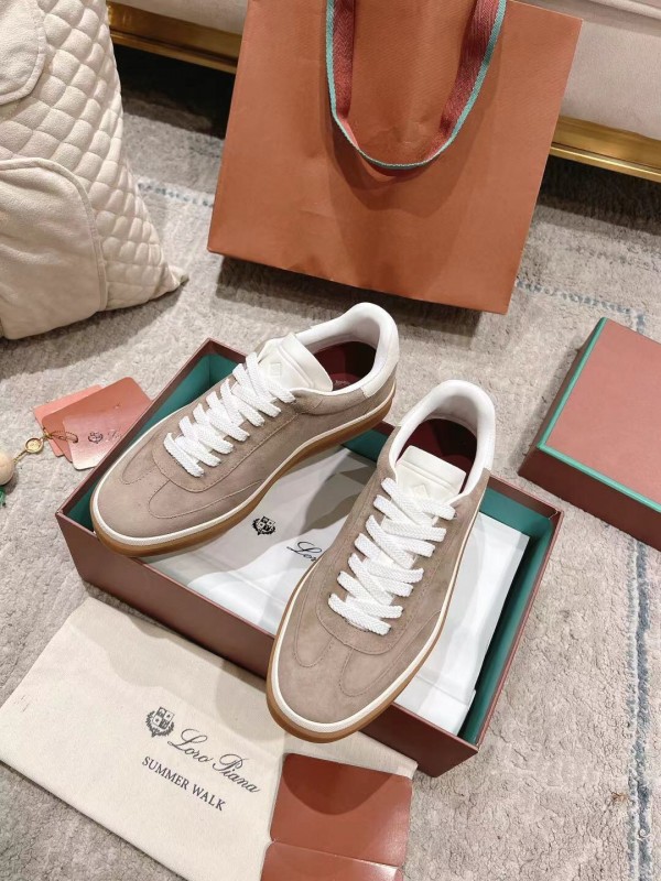 2025 Unisex Le Parmentier Beige White Leather Sneakers Top Version LY00320(F)/LY00330(M)