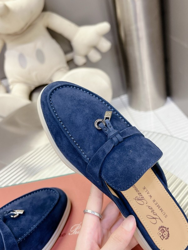 2024 Slippers LP Blue Suede Loafers