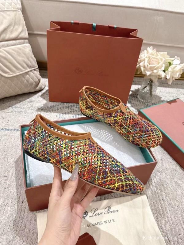 2025 Women Le Parmentier Multicolor Knit Ballet Flat LY00250