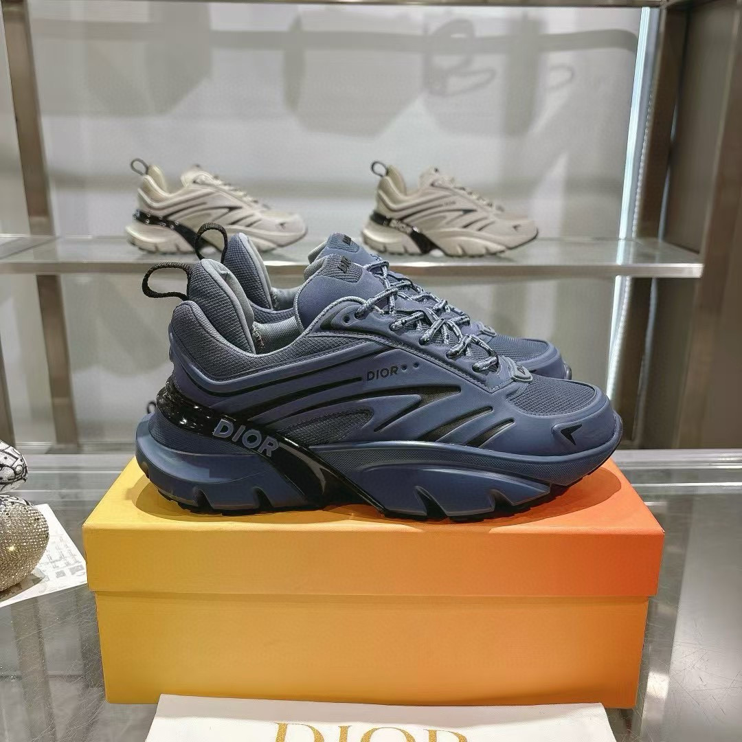 2024 Unisex Dior Blue Mesh Sneakers MJ00360
