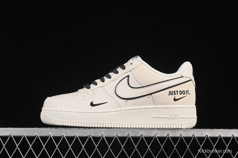Nike Air Force 1 '07 Low Just Do It Gray Blue Denim Casual Sneakers - CS5288-012