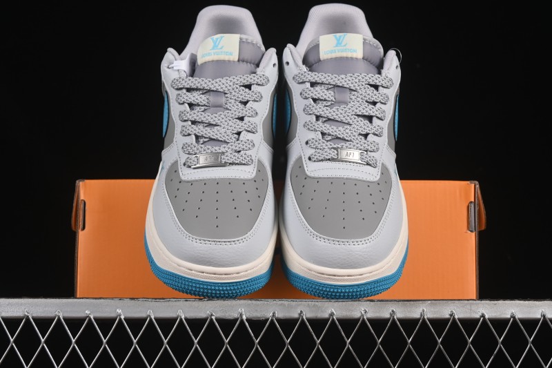 Nike Air Force 1 '07 Low LV Collaboration Gray Blue Sole Casual Sneakers - JJ2508-704