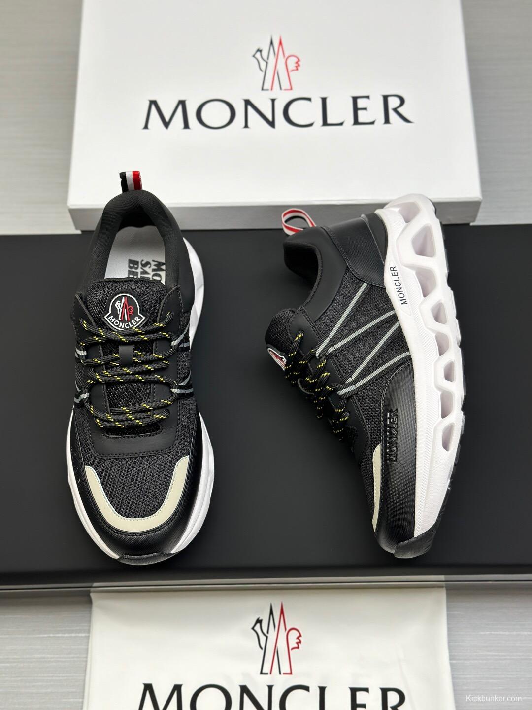 2025 Unisex Moncler Black Cordura Goretex Rubber Trailgrip GTX Trail Running Shoes KFY00390