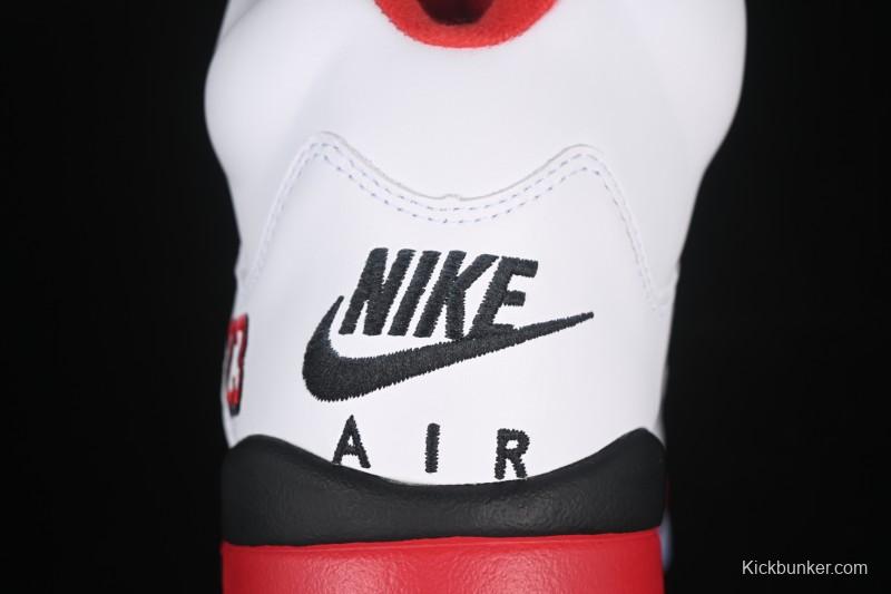 Nike Air Jordan 5 Retro Fire Red Black Tongue Basketball Shoes - HQ7978-101