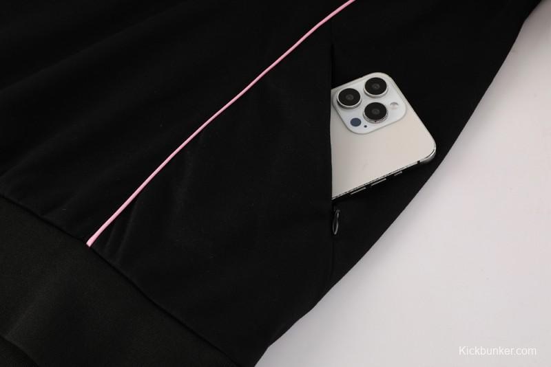 2025 Inter Miami Black Full Hoodie Zipper Jacket +Long Pants