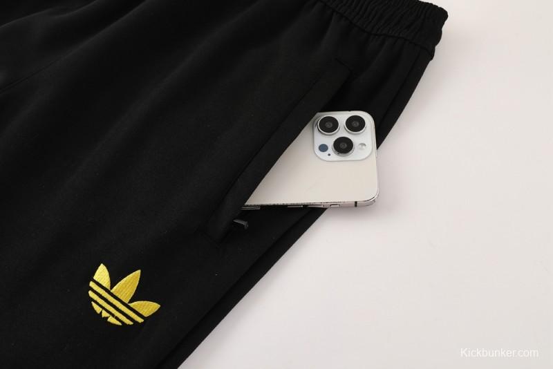 25/26 Juventus Black Hoodie Full Zipper Jacket + Long Pants