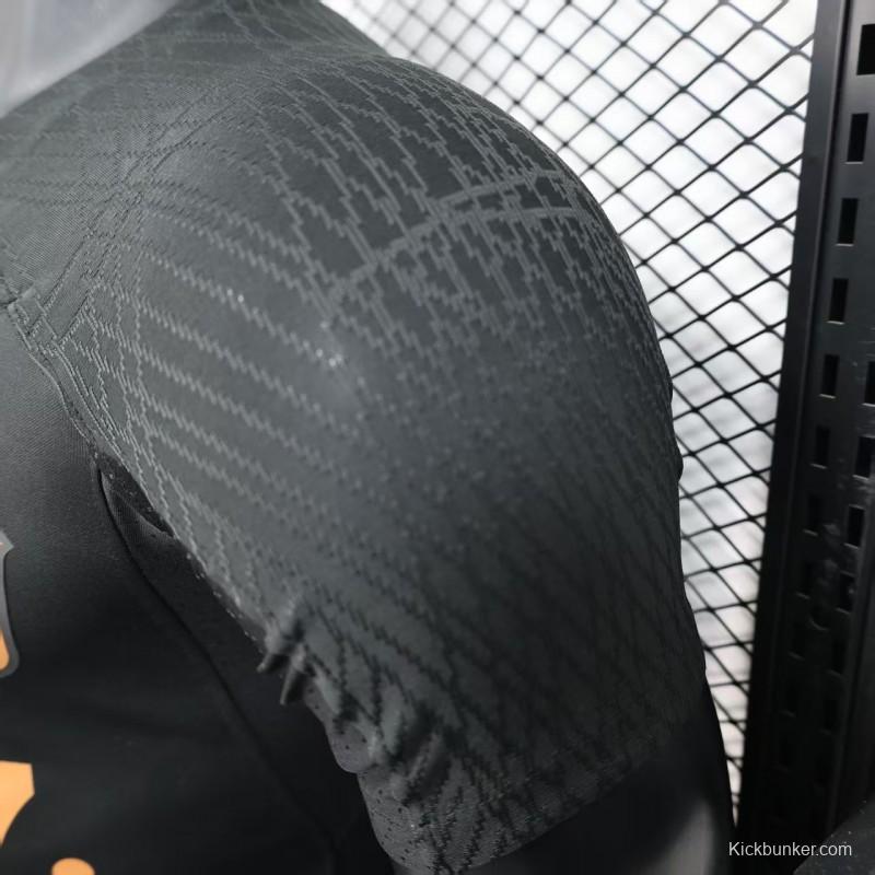 Player Version 25/26 Al-Ahli Black Champion Jersey With Golden Sponsor