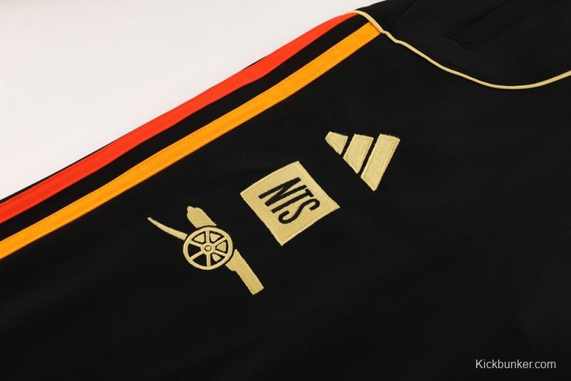 25/26 Arsenal Black Full Zipper Jacket + Long Pants