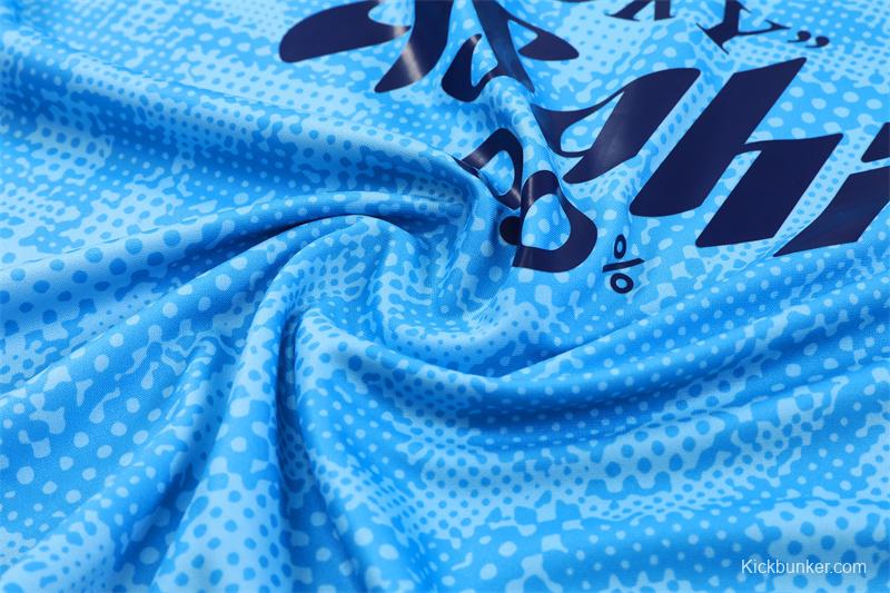 25/26 Manchester City Light Blue Camouflage Half Zipper Jacket+Long Pants