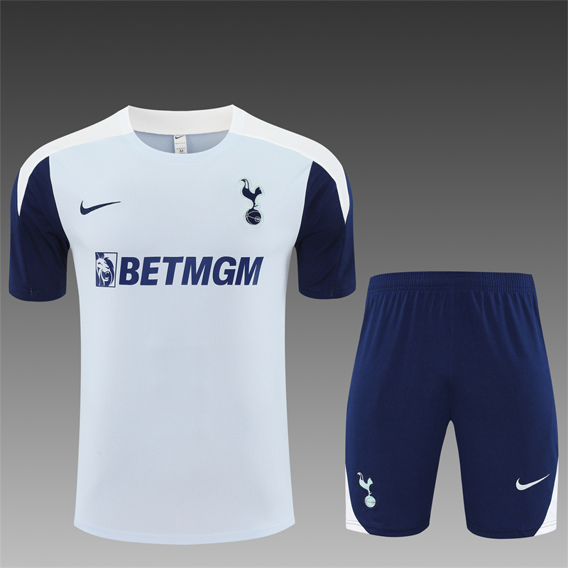 25/26 Tottenham Hotspur Grey with XS Short Sleeve+Soccer Shorts
