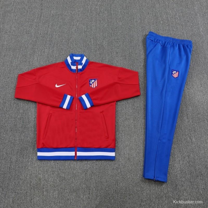25/26 Atletico Madrid Red Full Zipper Jacket + Long Pants