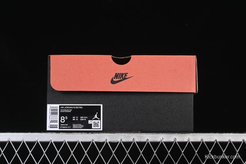 Nike Air Jordan 12 Retro Taxi Gold Buckle Basketball Shoes - CT8013-117