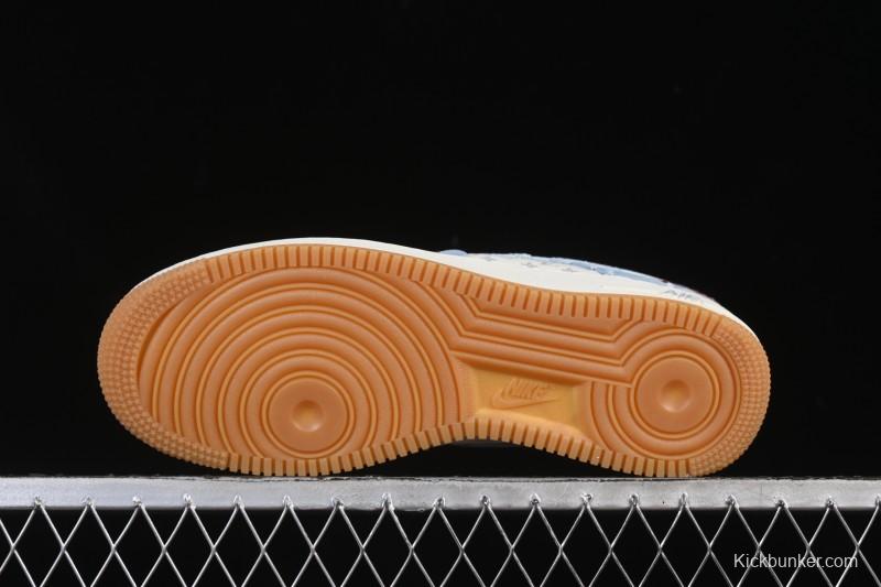 Nike Air Force 1 '07 Low Levi's White Light Blue Casual Sneakers - YF9511-814