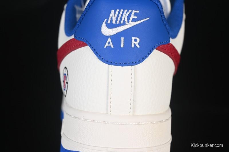 Nike Air Force 1 '07 Low NBA Collaboration Clippers Blue Red Casual Sneakers - QW5606-274