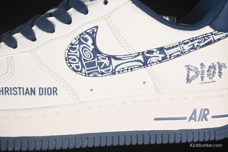 Nike Air Force 1 '07 Low Dior Collaboration Milan Embroidery Low-Top Casual Sneakers - XD2588-608