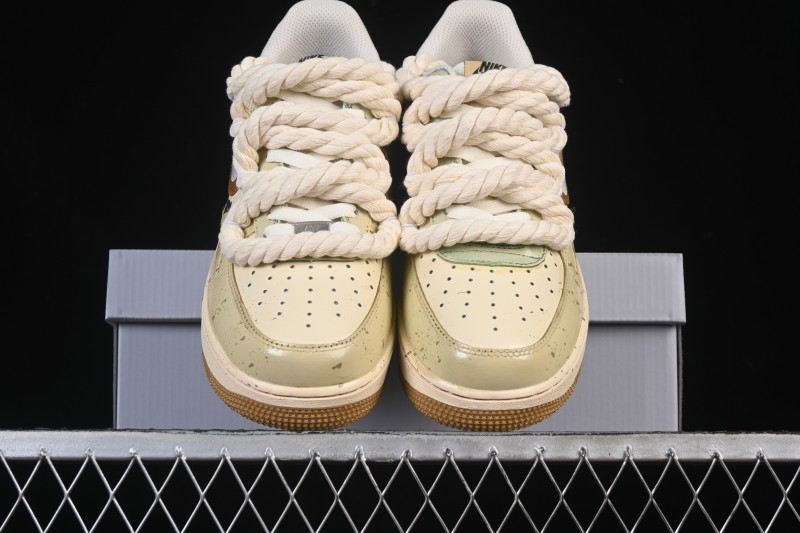 Nike Air Force 1 '07 Low Milk Coffee Bear Hand-Drawn Doodle Casual Sneakers - XL2321-666