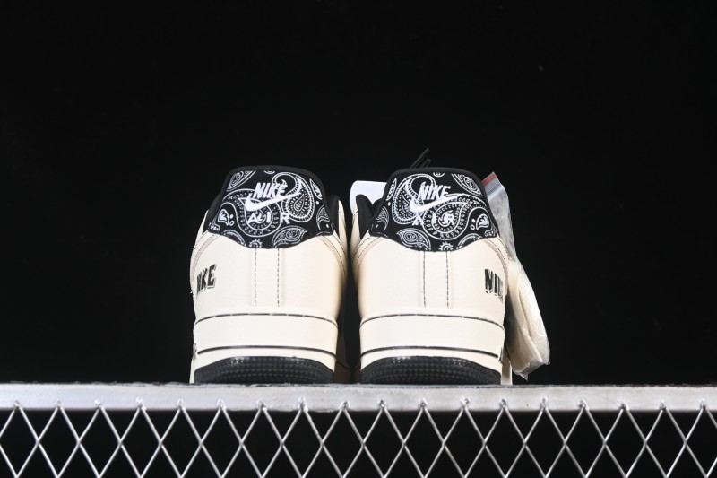 Nike Air Force 1'07 Low Cashew Flower Classic White Black Low-Top Casual Sneakers - ZD1988-005