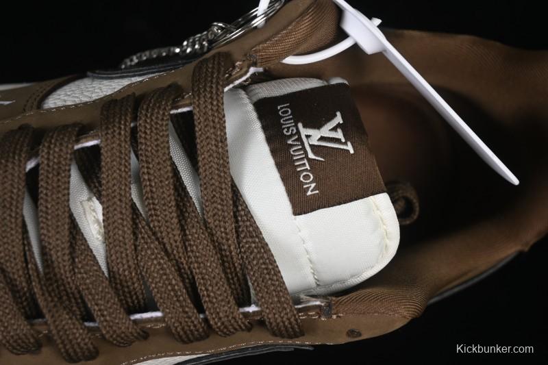 Nike Air Force 1 '07 Low LV Collaboration Military Green Silver Black Casual Sneakers - DK0188-086