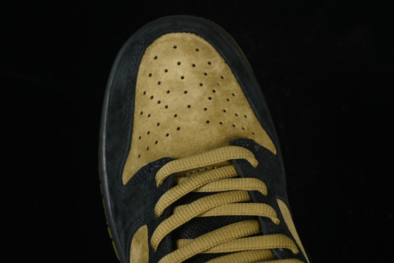 Nike Supreme x Dunk SB Dunk Low Brown Yellow Low-Top Casual Skate Shoes - HQ8487-300