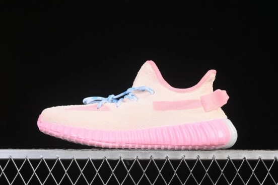 Adidas Yeezy 350 Boost V2 Running Shoes with Pink Watermelon Design - CP9366