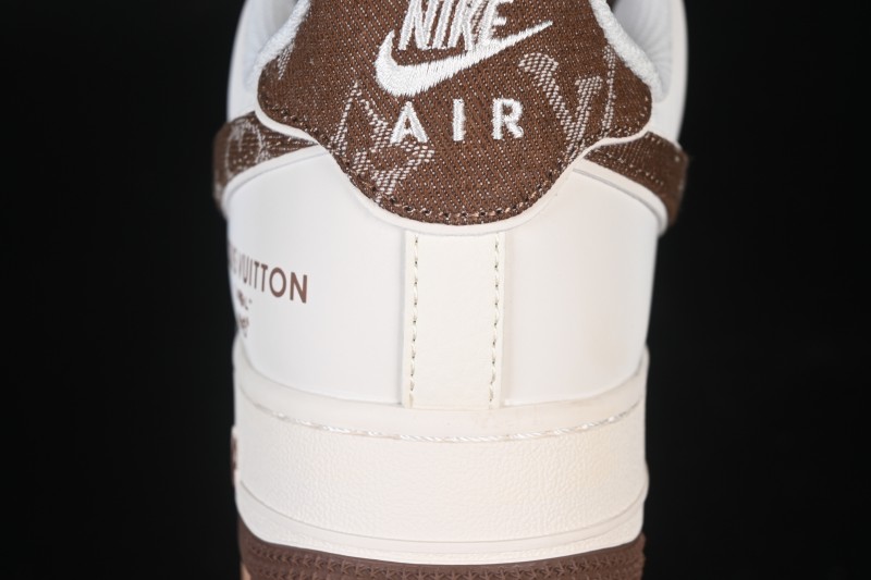 Nike Air Force 1 '07 Low LV Collaboration Denim Brown Swoosh Low-Top Casual Skateboarding Shoes - SM6668-109