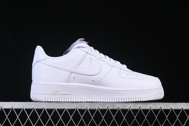 Nike Air Force 1 '07 Low Retro Basketball Sneakers with Full-Grain Leather Upper - CZ8065-100