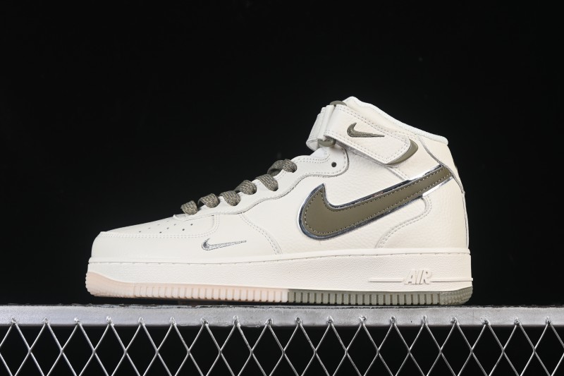 Nike Air Force 1 '07 Mid Retro Basketball Sneakers with 3M Reflective Upper and Crystal Translucent Sole - XL0236-231