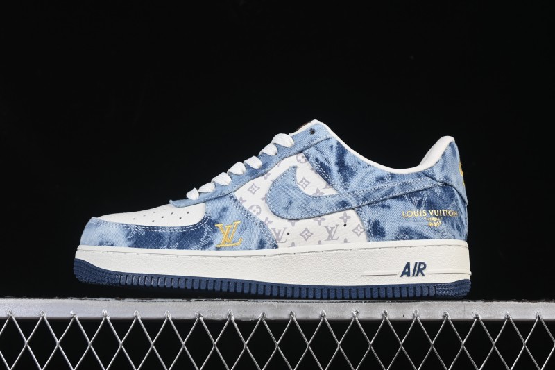 Nike Air Force 1 '07 Low LV Collaboration Denim Blue Casual Sneakers - YF9511-818