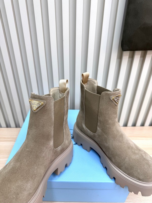 Prada Platform Ankle Boots with Elastic Design - LY0340