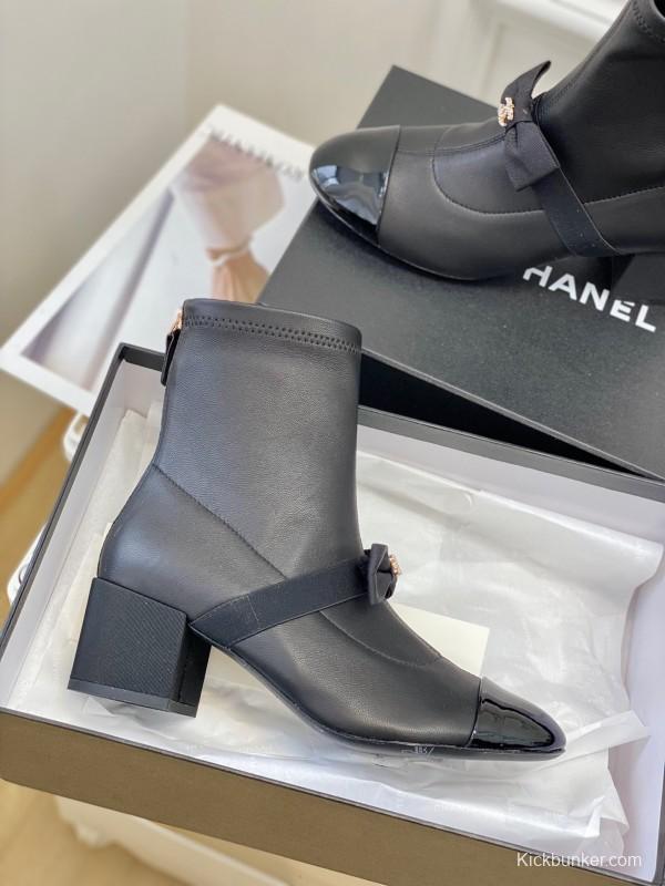 Chanel 2025/SS Autumn Winter Bow Mary Jane Ankle Boots - LY00320