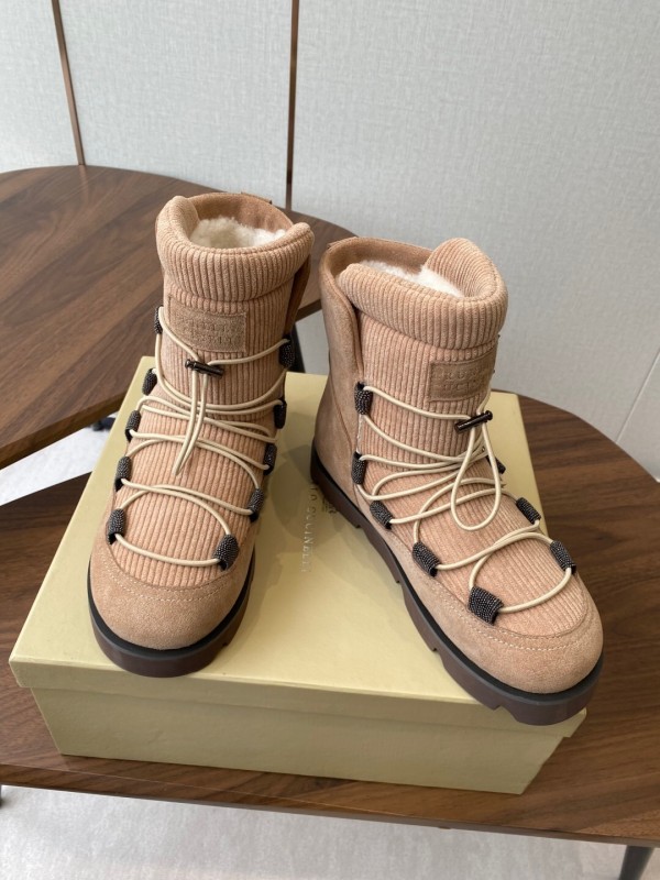 Brunello Cucinelli Open Walk Ankle Boot Winter Snow Boots - AS00410