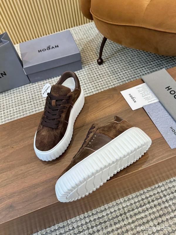 Hogan H-STRIPES Series Couple Thick Sole Biscuit Shoes Airship Shoes Casual Sneakers - AS00310